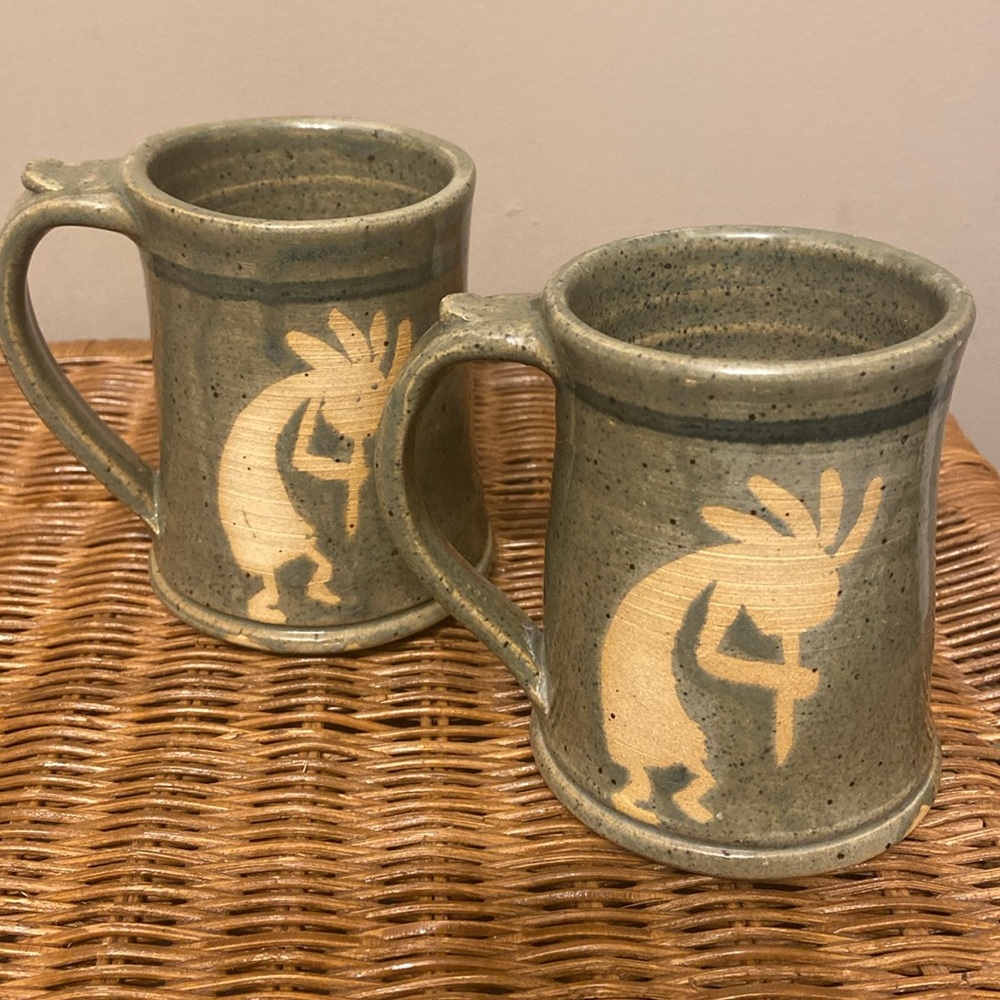 Hopi Design Pottery Mugs from Dakota Stoneware, Bushnell, South Dakota